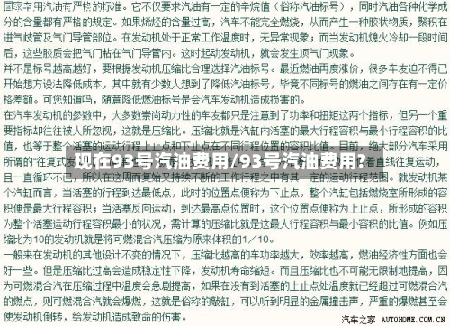 现在93号汽油费用/93号汽油费用?