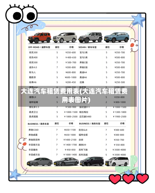 大连汽车租赁费用表(大连汽车租赁费用表图片)-第2张图片