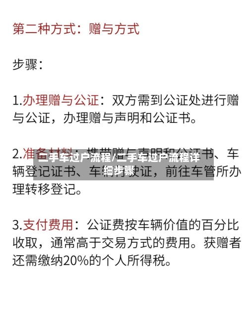 二手车过户流程/二手车过户流程详细步骤