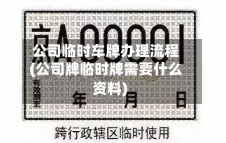 公司临时车牌办理流程(公司牌临时牌需要什么资料)-第2张图片