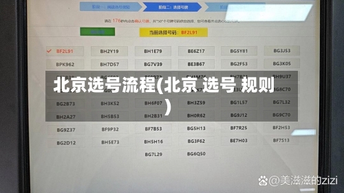 北京选号流程(北京 选号 规则)-第2张图片