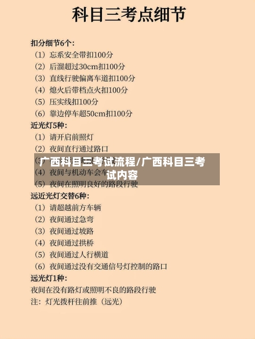 广西科目三考试流程/广西科目三考试内容-第2张图片