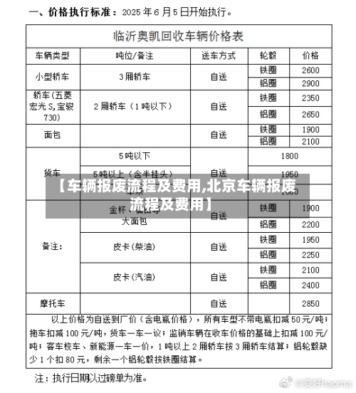 【车辆报废流程及费用,北京车辆报废流程及费用】-第3张图片